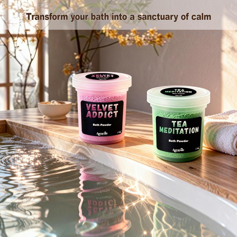 2PCS Sparkle Bath bomb Powder, Aesthetic Sparkle Bath Bomb Powder Gift Set, 2-Pack Pink & Green Glitter Bath Dust with Natural Essential Oils, Relaxing Spa Day Soak for Women, Christmas Self-Care Gift I