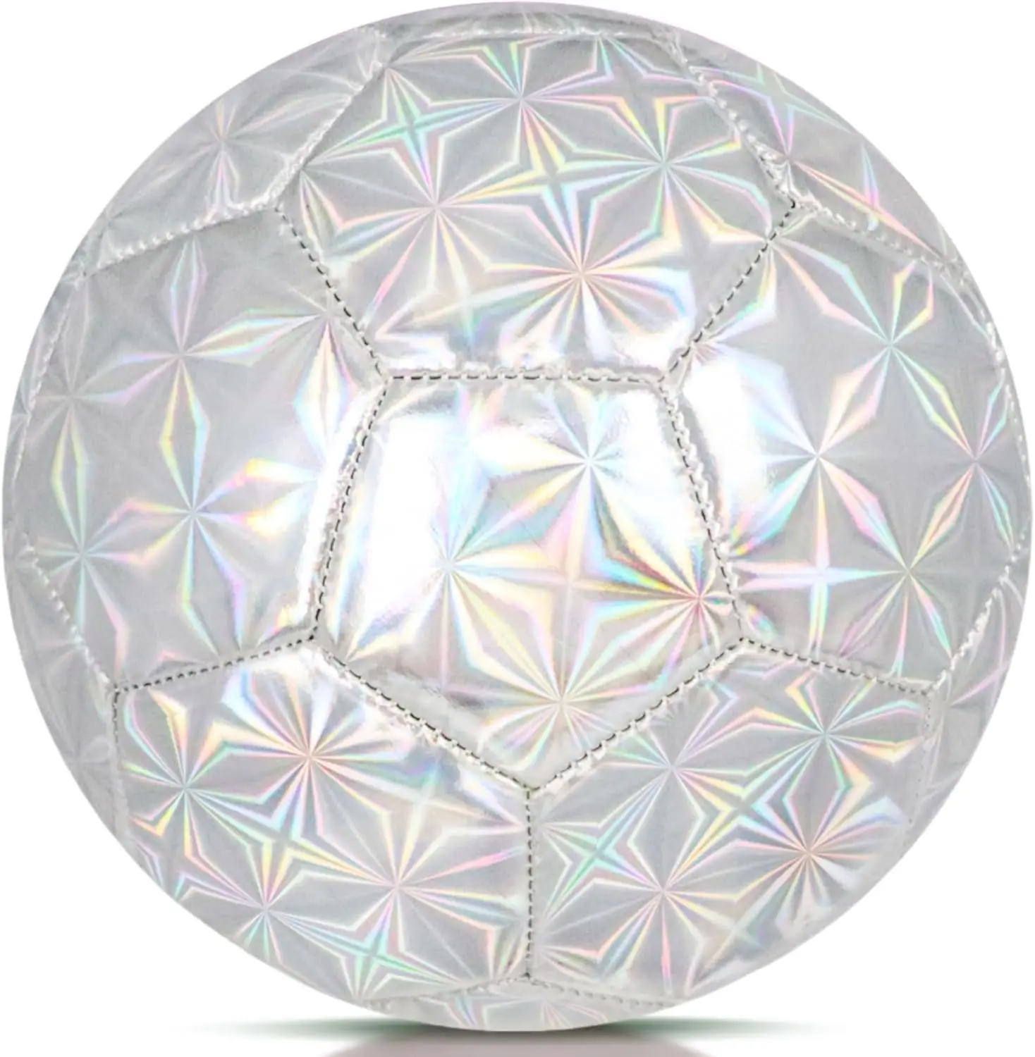 Size 4 Soccer Ball Glitter Pink - Kids Aged 4-6 6-8 8-12 Outdoors Sports Training Ball Recreation Playing Ball Teens Girls Children Youth Back to School Birthday match football backyard