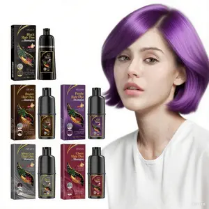 Purple Hair Dye Shampoo for Home Use Solves Harsh Dyeing Itch Issues with Gentle Nourishing Color Changing