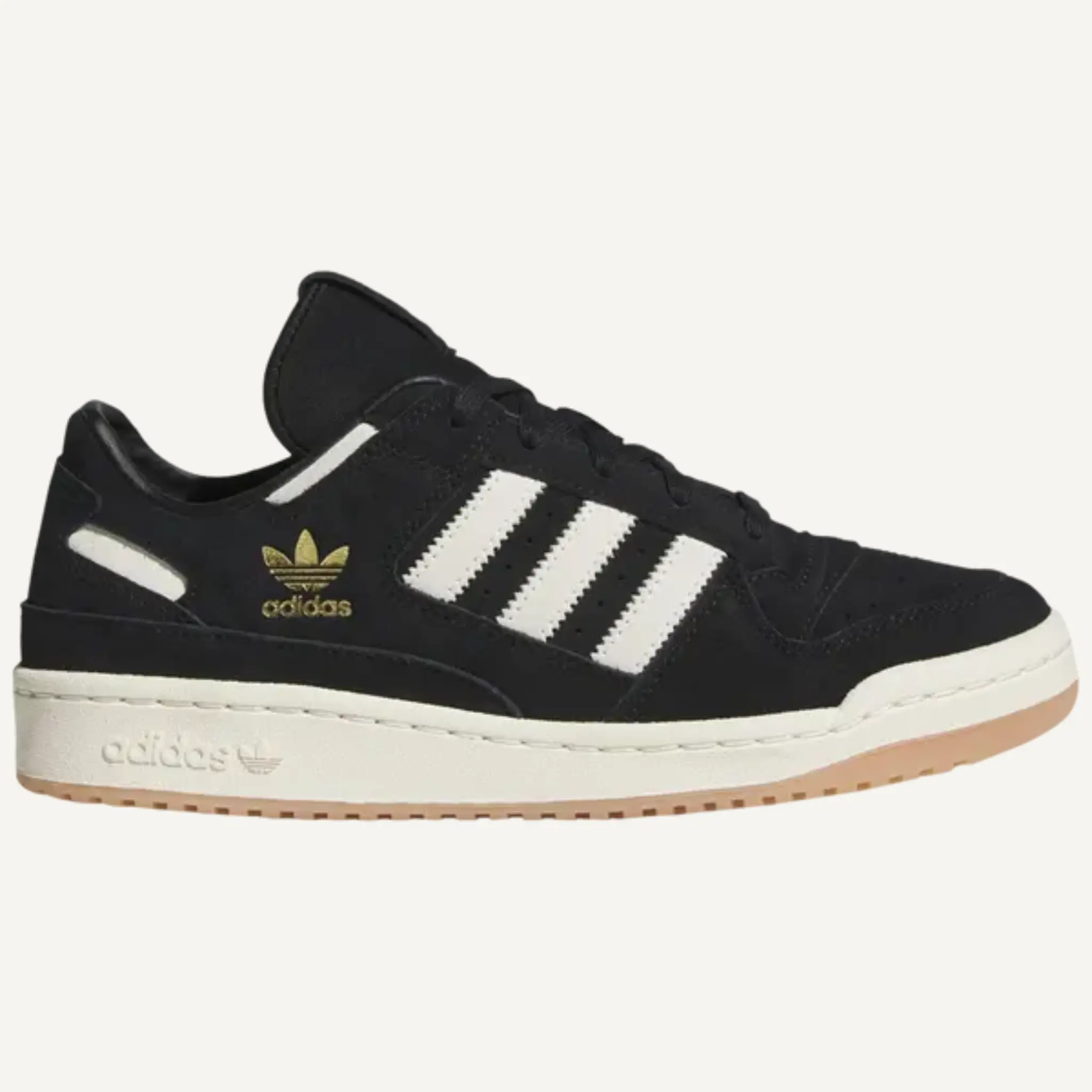 Adidas Originals Men's Black Ivory Forum Low CL Sneakers, IF9680 (No Box)