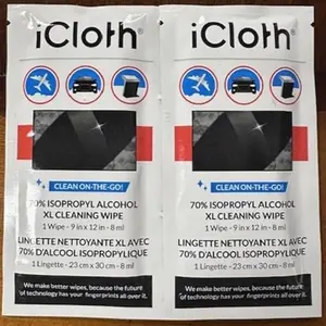iCloth 70% Isopropyl Alcohol XL Screen and Electronics Wipes, Lint-Free, Streak-Free, Fast-Drying, Removes Dust and Fingerprints (24 Wipes)