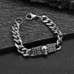 [High-end design] Versatile exquisite charming bracelet retro personality fashion skull bracelet high-end design simple atmosphere gift souvenir