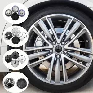 4Pcs 60mm 75mm Car Wheel Center Logo Badge Hub Cap For Mercedes Benz W211 W205 W213 W203 C218 A207 CLA CLS E Class Accessories