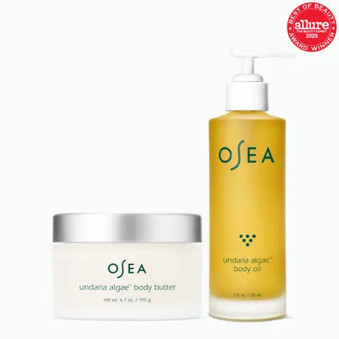 OSEA Undaria Hydrate & Glow Duo - Firming Body Oil & Body Butter Set for Deep Hydration, Smoothing & Glowing Skin (All Skin Types)