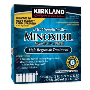 Kirkland Minoxidil 5% Extra Strength 1, 6, 12 Months Supply Men Hair Regrowth