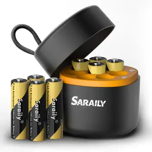 Rechargeable AA Batteries Lithium with Hang Rope Charger, 1.5V Lithium AA Batteries for Blink, 3000mwh 8 Pack Double A Rechargeable Battery, High Capacity, Lasting Pilas for Blink Xbox Outdoor