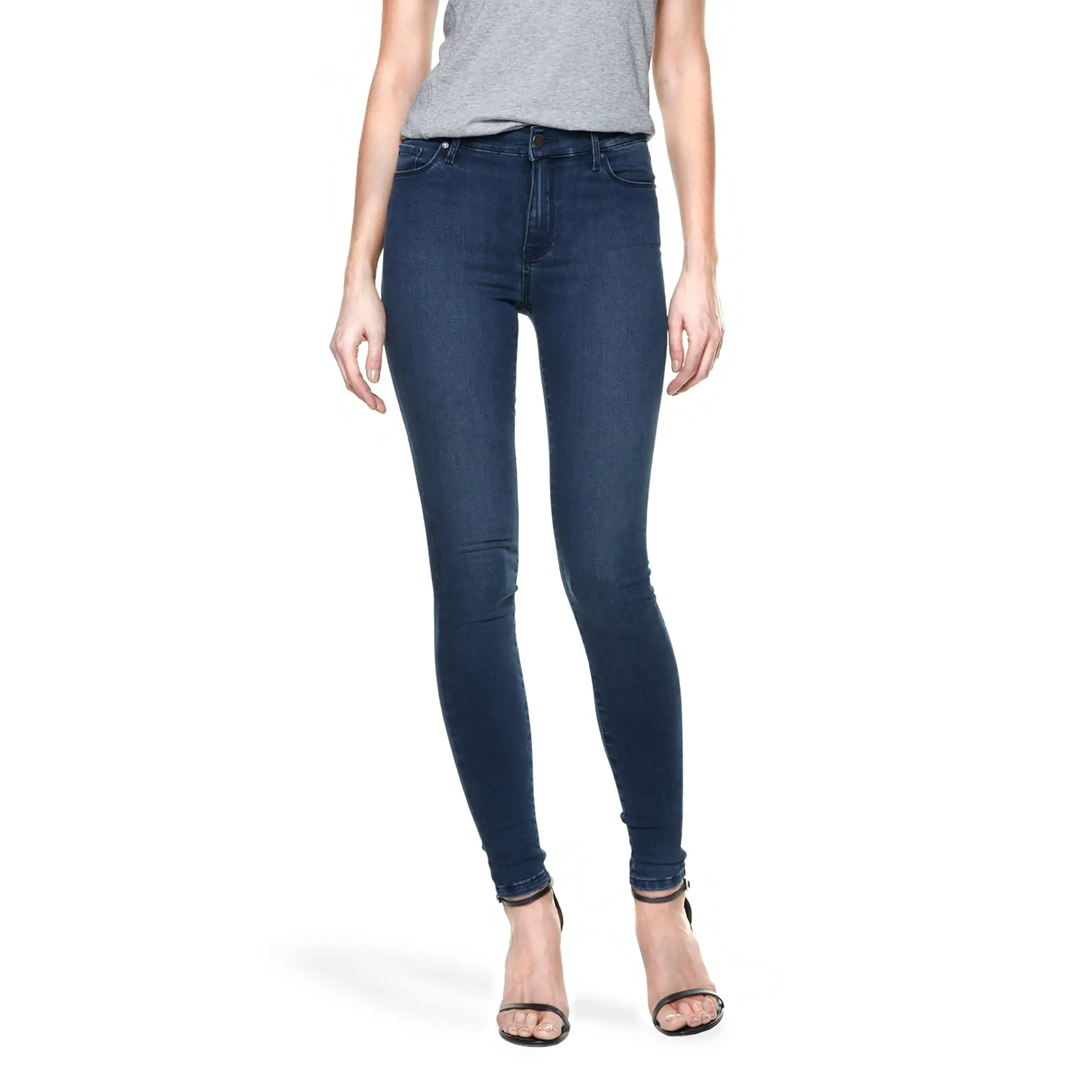MOTT & BOW Ann Lady's High Rise Skinny Jeans, Tummy Control Slim Fit Pants in Super Power Stretch Denim, Casual Travel Clothes, Bottom