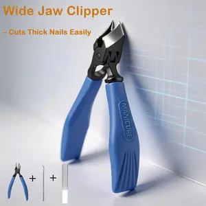 Nail clipper specifically for cuticles — easily cuts ingrown and hard nails! Pointed oblique eagle-claw nail clipper; cuts thick nails with one stroke; reaches deep into the cuticle without harming skin.