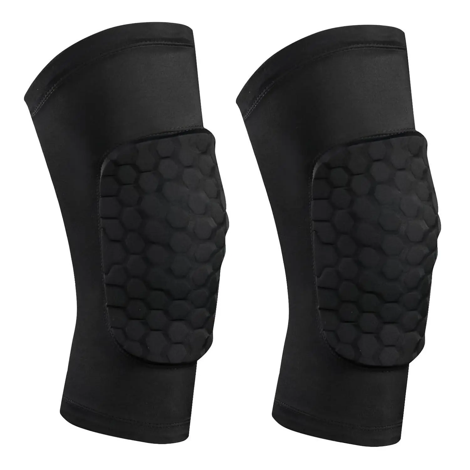 2 Pack Honeycomb Knee Compression Sleeves Light Support Leg Sleeves for Basketball Volleyball Wrestling Men Women knee pads basketball ewing, Knee Supports, Protective Sleeves