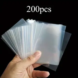200pcs Soft Clear Card Team Bag Protectors Sleeves for Card Game, Trading Card Sleeve, Top Loader Fit for Magic Cards and Premium Cards and MTG, Trading Card Toploaders, Baseball Card Sleeves