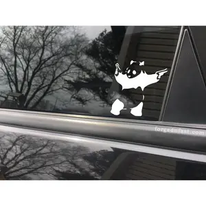 Panda Gun, car decal, bumper sticker, truck decal, funny car decal