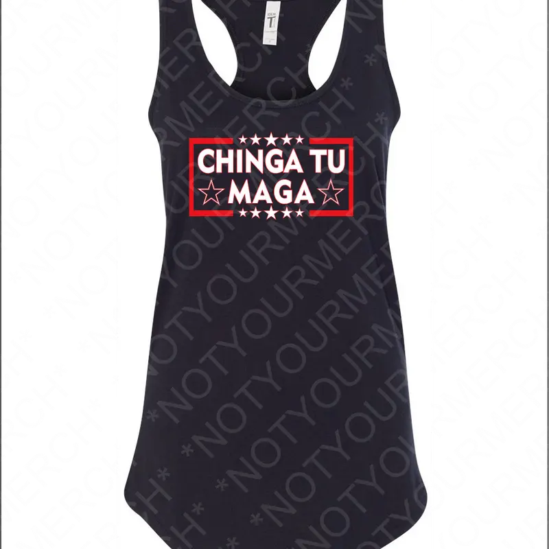 Chinga Tu Maga Mexican Pride TANK TOP | Say FU Maga in Spanish | Anti-Trump Graphic Tank Top | Relaxed Fit Pre-Shrunk | Anti-Trump Shirt Cotton Soft