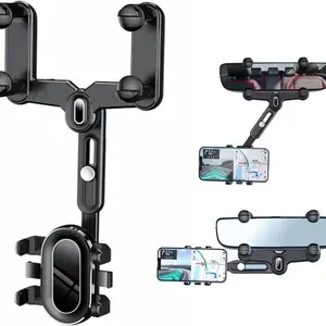 Adjustable 360° Rotation Phone Holder Car Rearview Mirror Mount