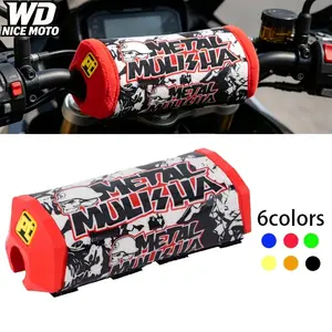 WD NICE MOTO Motocross Square Handlebar Bar Pad, Fat Chest Protector, Cross Bar for 1-1/8 Handle Bar, Motorcycle Dirt Pit Bike Parts