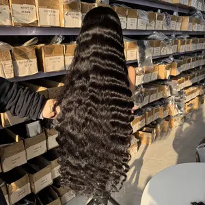 40inch 13*6 HD lace Cambodian wave 200% density human hair wig