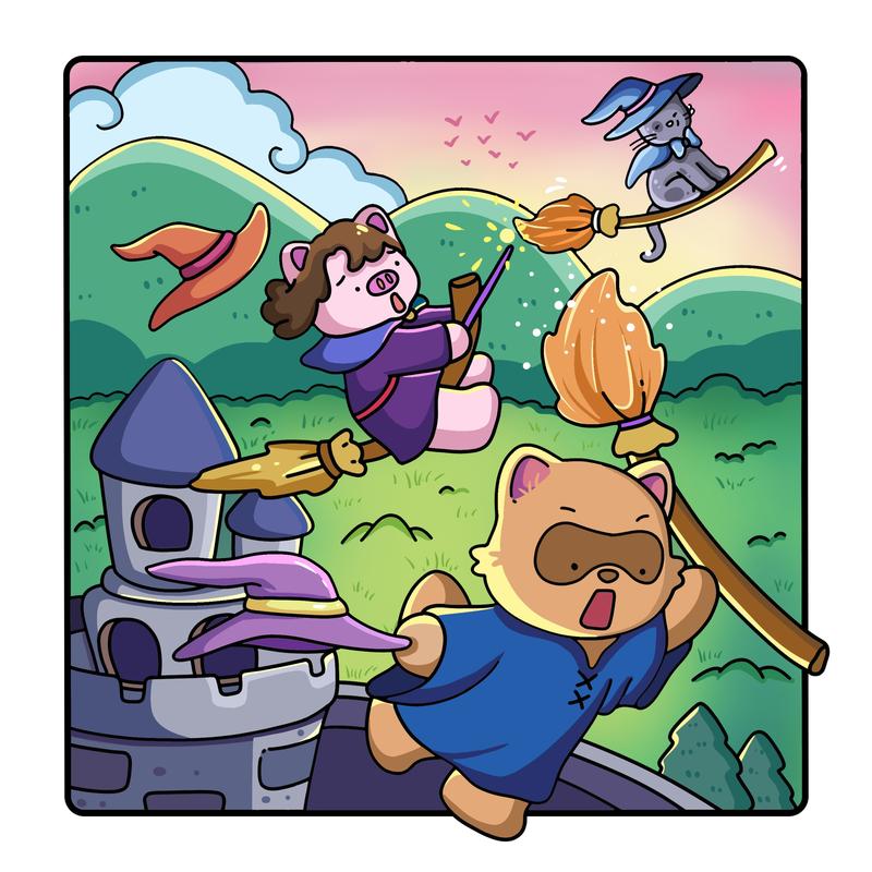 Wizard Uni: Spellbound School Coloring Book for Adults Teens & Kids with 50 Free Digital Bonus Pages Fuzzy Cat Witch Friends & Comfy Ghost in Magic School