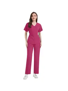 Women's Waist-Tightening and Slimming Workwear Scrub Style Suitable for Beauty Salons Maternity Centers SPA Clubs and Clinics Special for Nurses Breathable and Wear-Resistant
