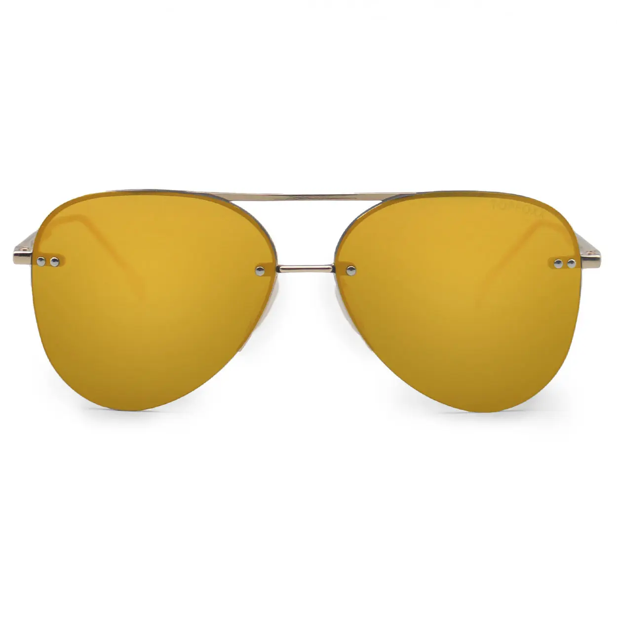 Smaller Megan 2 - Mirrored Bronze - Tangle Free Round Aviator Sunglasses - Certified Shatter-Resistant Lenses - UV400 - For Women & Men