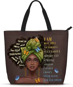 Black Women Tote Bag Black Girl Magic  Handbag For Work Travel Beach Shopping