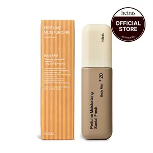 [hetras] Perfume Body Mist, Santal Fresh Scent | Moisturizing Niacinamide Body Spray | Body Glow, Smooth Skin | for Texture & Uneven Skin tone | Long-Lasting Skin Scent | Korean Skincare, 4.06 Fl.Oz