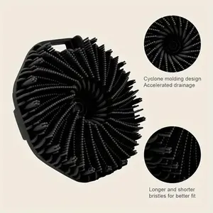 Ergonomic Soft Silicone Body Scrubber - Portable Shower Brush for Exfoliating & Massage | Antimicrobial Silicone Body Scrubber Antimicrobial Silicone