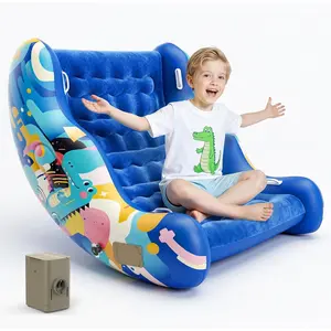 Inflatable sensory chair for autistic children; toddler rocking chair for sensory seekers, suitable for ADHD and calming; inflatable crash pad for deep pressure therapy in a sensory room; birthday gifts for boys and girls