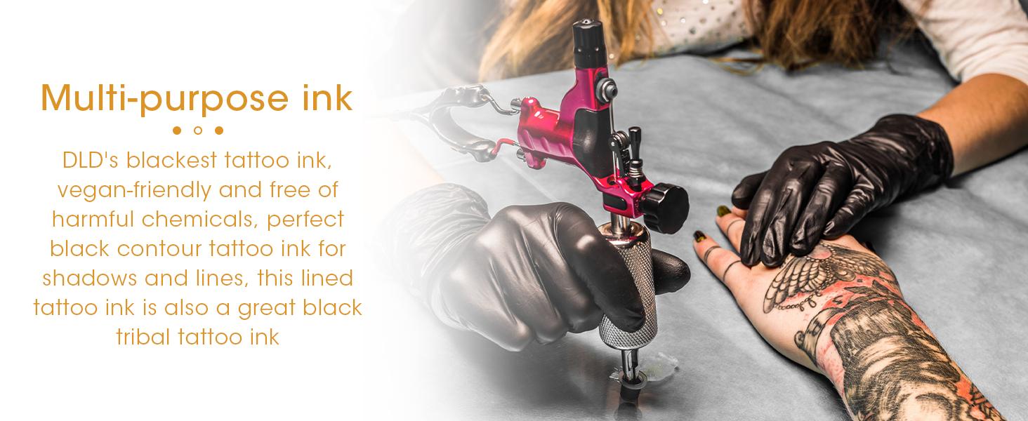 Union Black Tattoo Ink 8 Ounces 240ml REACH EU US Compliant Toxin Free Safe for Pros Beginners Premium Long Lasting Pigment