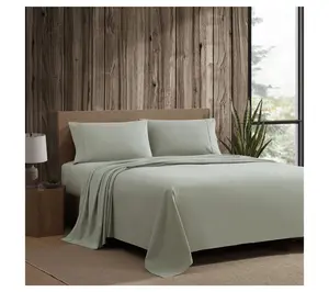 Eddie Bauer Green Cotton Percale Queen Sheet Set