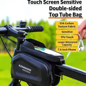 Waterproof Hard Shell Bicycle Bag, Front Fork Pouch for Mountain Bike, Phone Case, Cycling Equipment, City Bikes Accessory