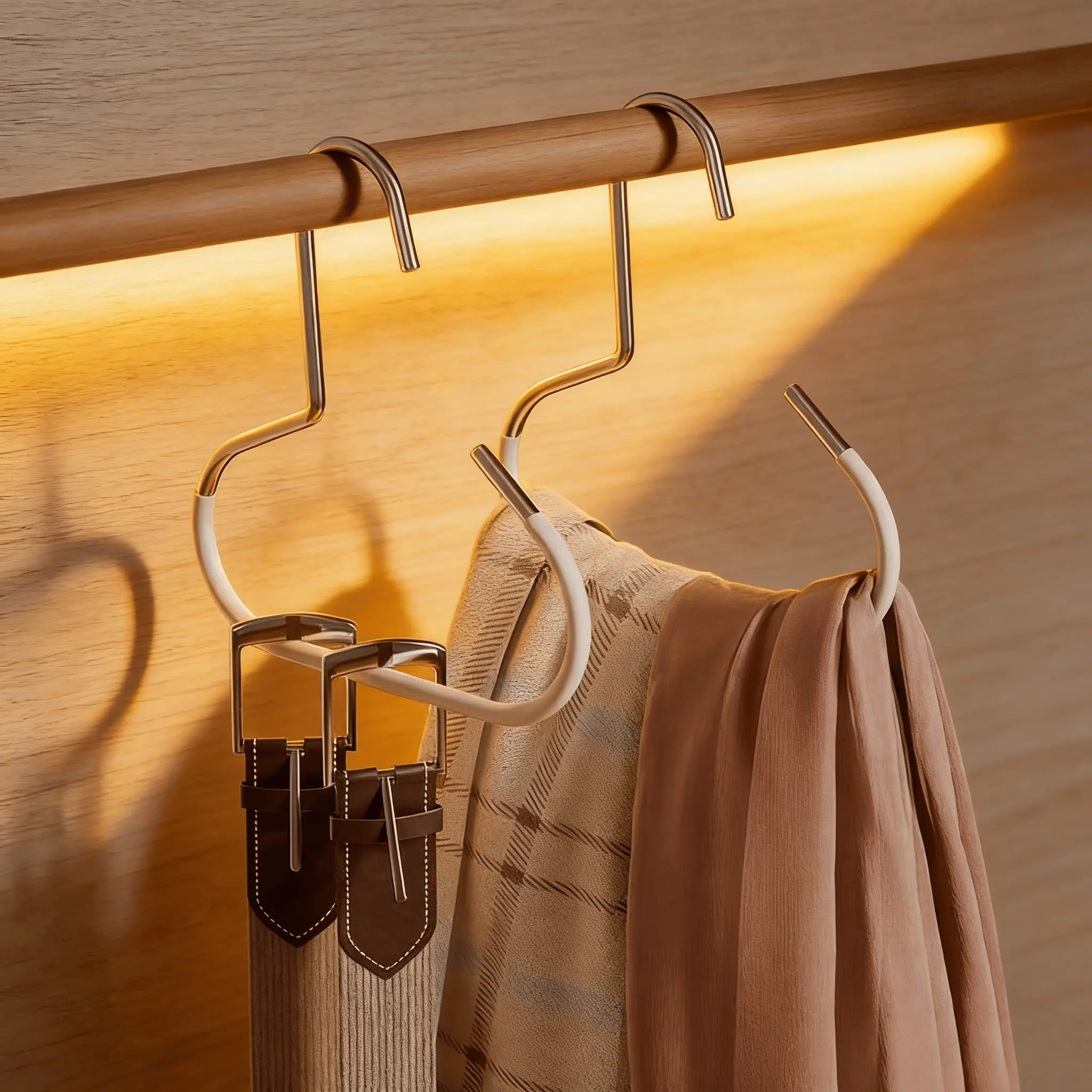 Twist Design Bag Hook, Large Size Clothes Rail Hook, Bag Hanger, Handbag Hanger, Belt Hanger, Scarf Hanger, Hat Hanger, Clothes Hanger, Versatile Usage