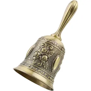 1 Pack Hand Held Bell, Metail Dinner Bell Wedding Bells, Service Bell Call,  Bell