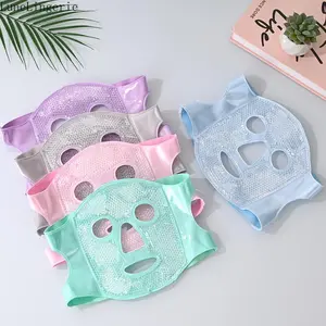 LuneMart Reusable Gel Bead Ice Face Mask Beauty Products - Cold Compress for Puffiness, Migraine, Dark Circles, Hot-Cold Therapy Face Wrap with Multicolor Options