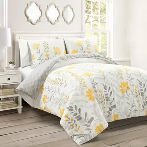 Lush Decor Aprile Reversible Cotton Duvet Cover 3 Piece Set