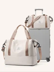 Large Capacity, Lightweight Handbag, Multi-functional Carry on Bag with Independent Shoe Compartment, Dry & Wet Separation Design Travel Bag for Women & Men, Lightweight Travel Bags