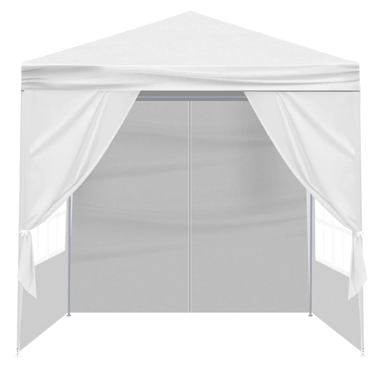 6.5 x 6.5 ft Pop-Up Party Tent, Square 4-Sided Outdoor Canopy with Stable Iron Frame, Waterproof PE Shelter for Events & Sports, Metal Frame, Easy To Assemble, Sturdy, Spiral Interface, Pe Fabric, Assembly Required, Canopy Tent, Cover, Daily Use, Fine Wor