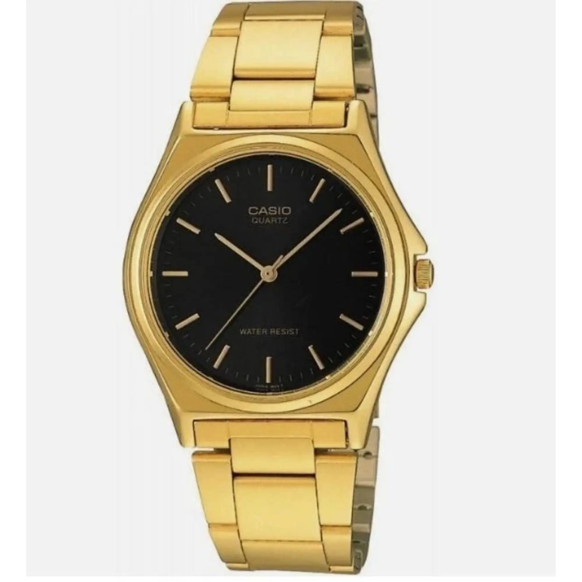 Casio Women’s Black Dial Analog Watch with Gold Bracelet - LTP-1130N-1A