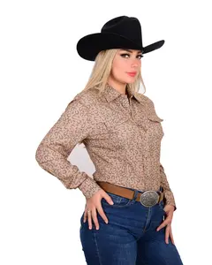 VS1500WL FMPS 61719-8 Khaki - Vaquero Signature Women's Western Printed shirts