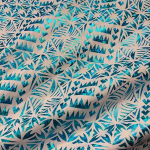 Star Tapa Shine Polyester Foil Fabric | Islands Fabric
