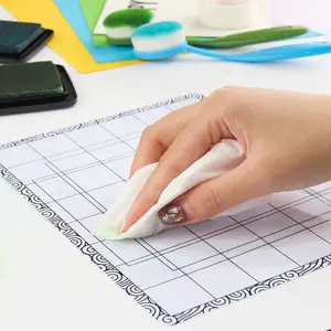 Mini/bigger Low Tack Mat for Scrapbooking Card Stick and Stamp Mat Laser Cut Template Stencil To Hold Project In Place