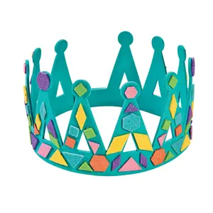 24" Multicolor Self-Adhesive Foam Mosaic Crown Kit - Makes 24