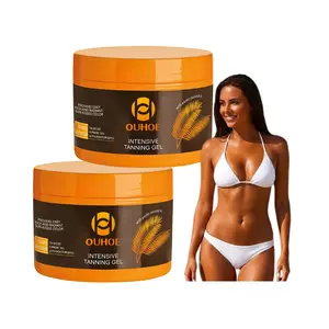 Hydrating Intensive Tanning Gel,Natural Bronze Tanning Gel with Calendula & Carrot Oil,Summer Natural Bronze Tanning Essentials,Nourishing Tanning Gel for Outdoor Glow