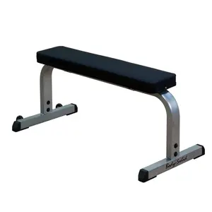 Body-Solid Flat Bench for Weight Training, Strength Workouts, Home Gym, Heavy-Duty Frame, and Padded Seat