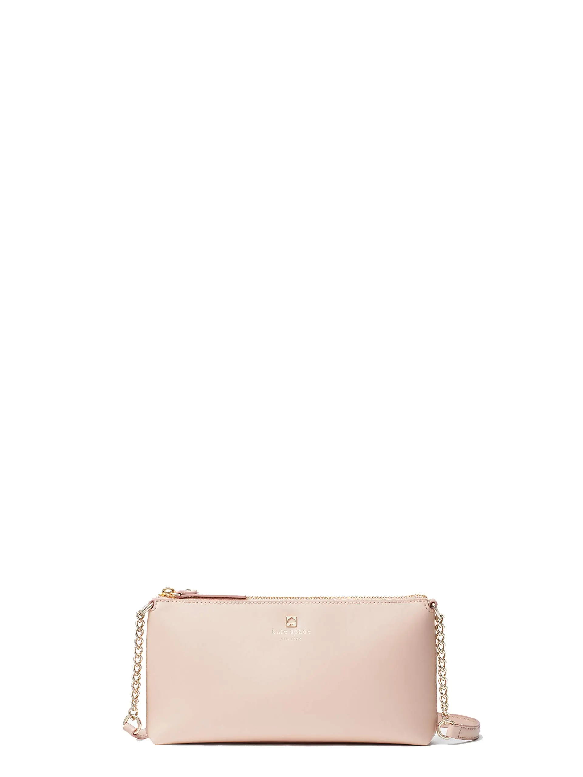 Kate Spade Weller Street Declan Leather Crossbody Bag for Women, Vellum Pink Daily Purse with Detachable Strap, Hands-Free