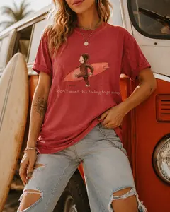 Comfort Colors Retro Curious George Surfing Shirt, Vintage Surfer Monkey, I Don't Want This Feeling To Go Away Top, Summer Beach-Tiffany Graphic Tee
