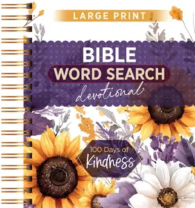 100 Days of Kindness: Bible Word Search Devotional Spiral-bound