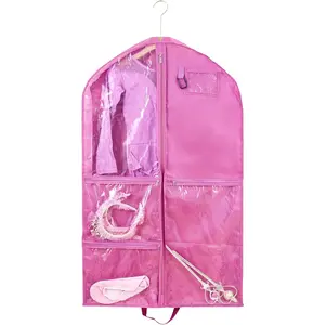 1 Pack Garment Bag for Dance Costumes,40 Inch Dance Garment Bags for Dancers Kids Dance Recital Bags Competition Cheer Uniform Garment Bag for Travel Storage,Dance Recital Gifts for Girls