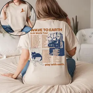 Comfort Colors Wave To Earth Inspired 0.03 World Tour Shirt, Playful Deep Sea Indie Music Tee, Aesthetic Korean Band Concert Outfit, Trendy W2E Concept Graphic Design, Premium Oversized Global Indie Fan Gift