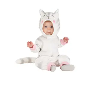 Infant White and Gray Kitty Costume