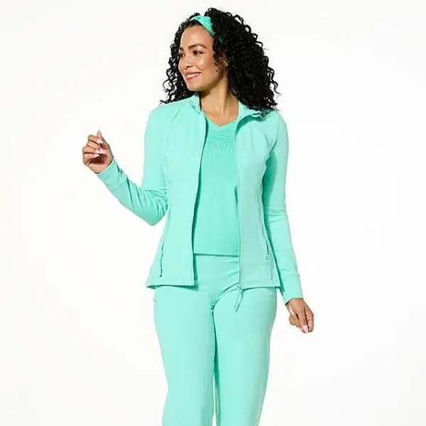 Joy Mangano Joy Collection Cool & Clean Luxe Performance Zip Up Jacket