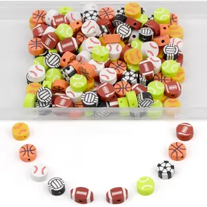 180 count  Ball Polymer Clay Beads for Friendship Bracelets, Spacer Beads Supplies for DIY Earring Necklace  Making